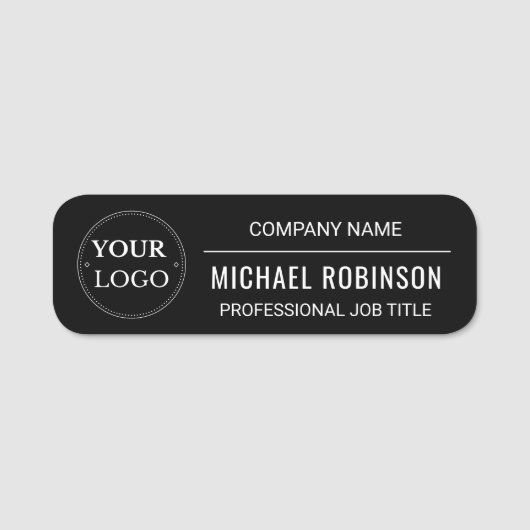 Porte-nom Employé professionnel de marque de logo d'entrepri (Devant)