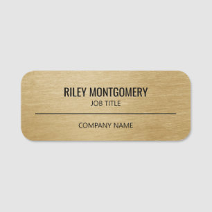 Porte-nom Employé professionnel d'entreprise Faux Or