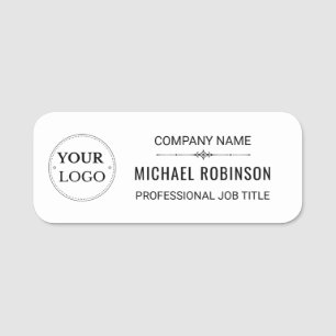 Porte-nom Employé professionnel du logo de l'entreprise