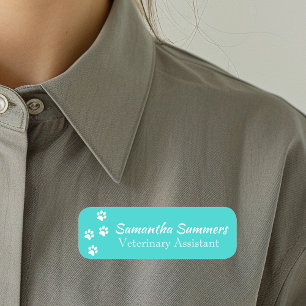 Porte-nom Empreintes de pattes Vet vétérinaire Groomer
