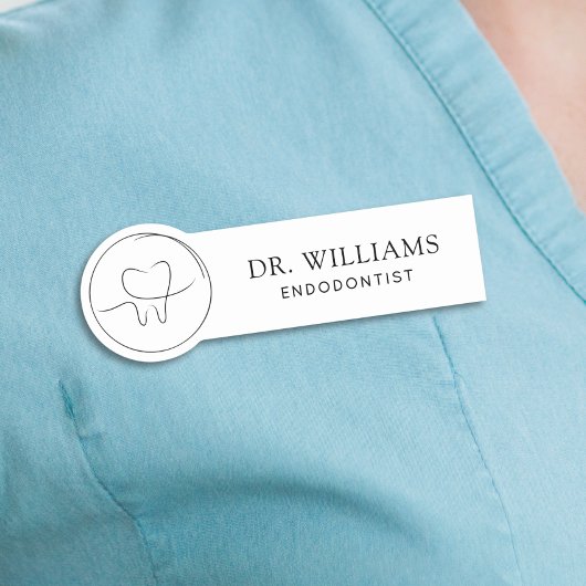 Porte-nom Endodontiste minimaliste