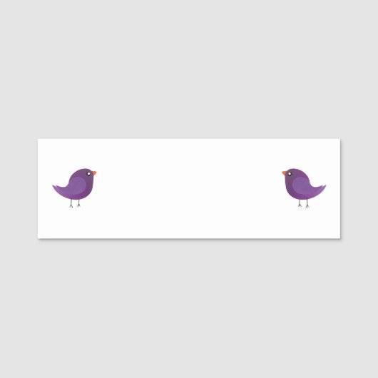 Porte-nom Enfants mignonette birdy (Devant)