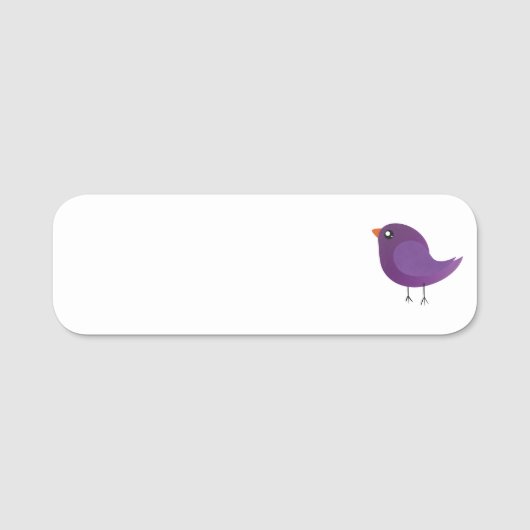 Porte-nom Enfants mignonette birdy (Devant)