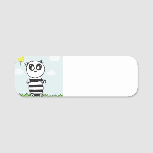 Porte-nom Enfants Panda (Devant)