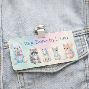 Porte-nom Enfants Planificateur de fête Pastel Teddy Bear Co