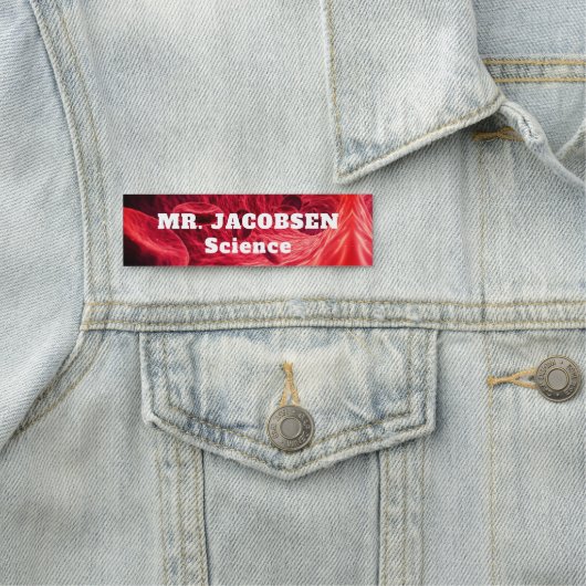 Porte-nom Enseignant scientifique des cellules de sang rouge (En situation)