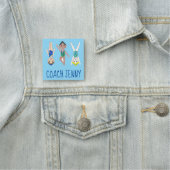 Porte-nom Entraîneur de l'équipe de natation synchronisée (En situation)