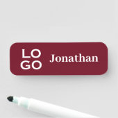 Porte-nom Entreprise Bourgogne ou Logo d'entreprise Employé (En situation)