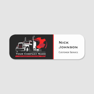 Porte-nom Entreprise de Transport de Camions Professionnels