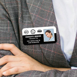 Porte-nom Entreprise d'impression de photo d'employé personn