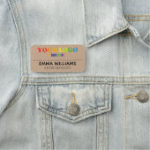 Porte-nom Entreprise magnétique Employé kraft Rustique (En situation)