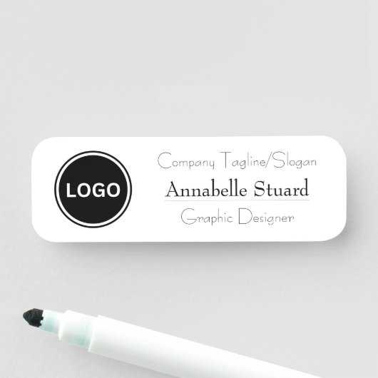 Porte-nom Entreprise Moderne Classique Nom de l'employé (En situation)