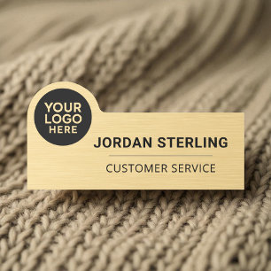 Porte-nom Entreprise Professional Gold Company Modern Logo
