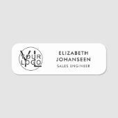 Porte-nom Entreprise professionnelle Black Logo Entreprise (Devant)