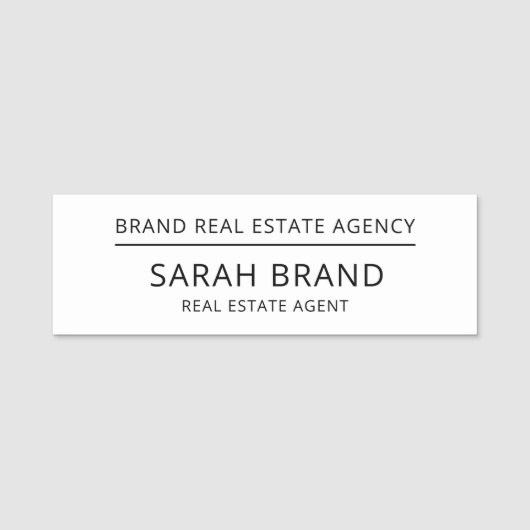 Porte-nom Entreprise professionnelle classique (Devant)