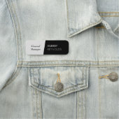 Porte-nom Entreprise Professionnelle Gras Moderne Noir Et Bl (En situation)