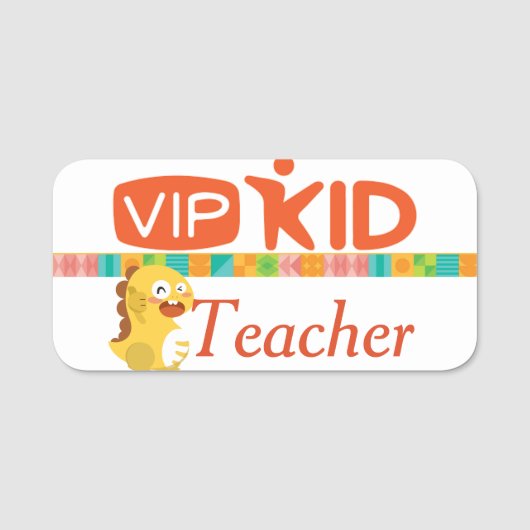 Porte-nom Épingle de l'enseignant VIPKid (Devant)
