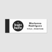 Porte-nom Épingle de sécurité magnétique avec logo d'entrepr (Devant)
