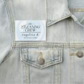 Porte-nom Équipage de nettoyage moderne simple personnalisé (En situation)