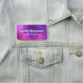 Porte-nom Espace rose & violet & Étoiles Faux Galaxy (En situation)