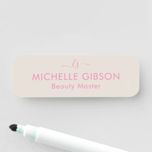 Porte-nom Esthéticienne Monogram Beauty Professional Sable R