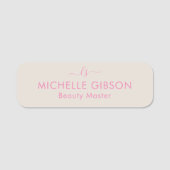 Porte-nom Esthéticienne Monogram Beauty Professional Sable R (Devant)