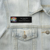 Porte-nom Etiquette Arc-en-ciel du nom du pélican (En situation)