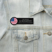 Porte-nom Étoiles personnalisées et rayures Drapeau américai (En situation)