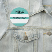 Porte-nom Evénement Bonjour Nom Balise Me demander à propos (En situation)