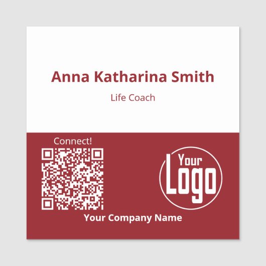 Porte-nom Événement professionnel QR-Code Logo Société Exper (Devant)