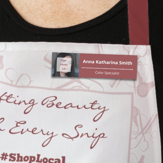 Porte-nom Expertise en image de profil élégant