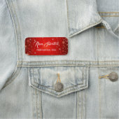 Porte-nom Extraordinaire Merveilleux flocon rouge de Noël (En situation)