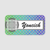 Porte-nom Faded Circle Grid par Kenneth Yoncich (Devant)