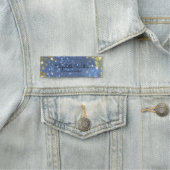 Porte-nom Fantastique Starry Glittery Bleu Et Or Professionn (En situation)