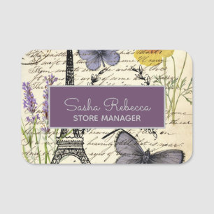 Porte-nom Fashion Salon SPA french eiffel tower Paris