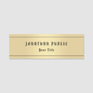 Porte-nom Faux Gold Classic Nostalgic Look Vieux Style Texte