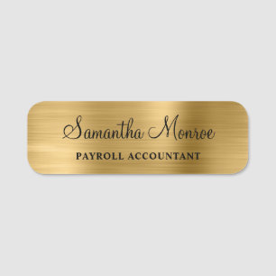 Porte-nom Faux papier d'or