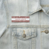 Porte-nom Faux Rose Parties scintillant or Texture Look & Cu (En situation)