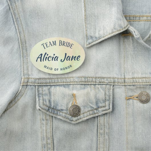 Porte-nom Femme d'honneur nom de l'équipe personnalisée mari (En situation)