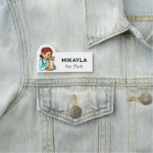 Porte-nom Femme Vet et Cute Kitten (En situation)