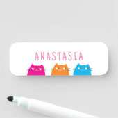 Porte-nom Fête d'anniversaire du chat (En situation)