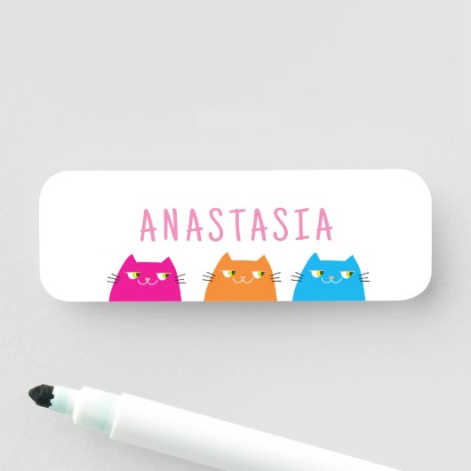 Porte-nom Fête d'anniversaire du chat (En situation)