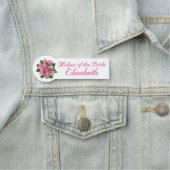 Porte-nom Fête de la mariée rose de roses (En situation)