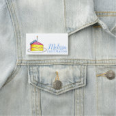 Porte-nom Fête de l'organisateur de la fête du gâteau d'anni (En situation)