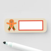 Porte-nom Fête de Noël Gingpain homme (En situation)