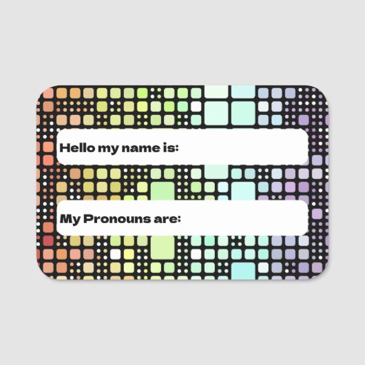 Porte-nom Fierté de neurogande Super funky Retro Mod (Devant)
