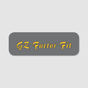Porte-nom Fit facteur GZ - Balise de nom personnalisé Bold &