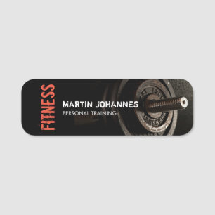 Porte-nom Fitness Personal Trainer Bodybuilding Modern Sharp
