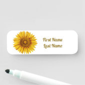 Porte-nom Fleur de tournesol Vintage (En situation)