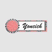 Porte-nom Fleur numérique par Kenneth Yoncich (Devant)